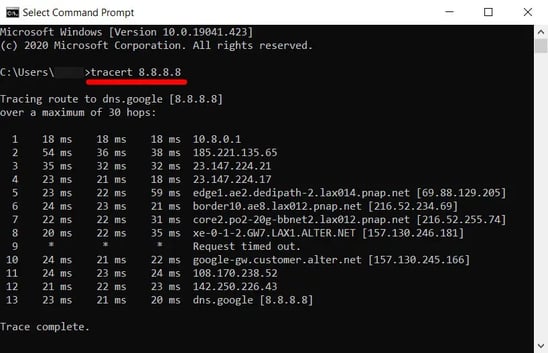 traceroute-google-dns-vpn